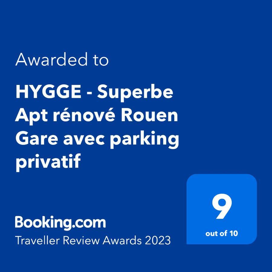 Apartamento HYGGE - Superbe Apt rénové Rouen Gare avec parking privatif Exterior foto